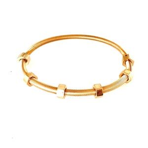 Gold Nuts and Bolts Bracelet